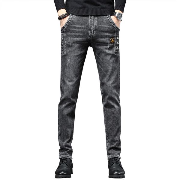men's jeans 2022 cotton business casual advanced stretch regular slim fit denim trousers black pants male 28-38, Blue
men's jeans 2022 cotton business casual advanced stretch regular slim fit denim trousers black pants male 28-38, Blue