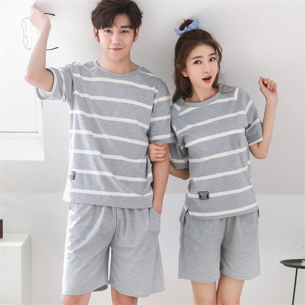 pajamas for couples summer simple striped comfortable lady s short sleeve shorts cotton leisure home clothes and nightwear suit t200701, Black;red
pajamas for couples summer simple striped comfortable lady s short sleeve shorts cotton leisure home clothes and nightwear suit t200701, Black;red