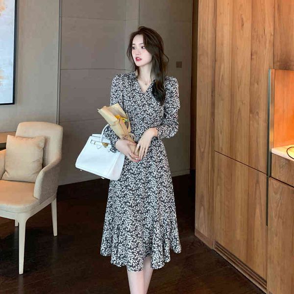 casual dresses women's french floral skirt v-neck dress chiffon long sleeve slim temperament long children's autumn r91h, Black;gray
casual dresses women's french floral skirt v-neck dress chiffon long sleeve slim temperament long children's autumn r91h, Black;gray