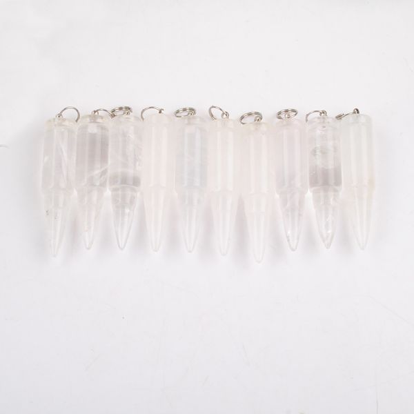 wholesale crystal healing pointed pendant bullet shape chakra natural stone beads women man jewelry 40x10mm dn3444, Silver
wholesale crystal healing pointed pendant bullet shape chakra natural stone beads women man jewelry 40x10mm dn3444, Silver