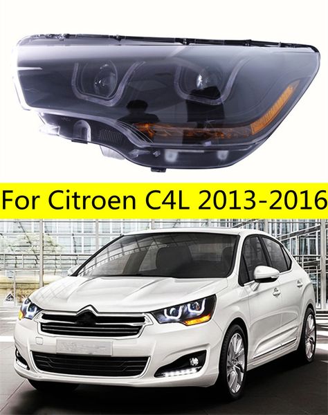 high beam head lights for citroen c4l 20 13-20 16 led turn signal front lamp fog headlights