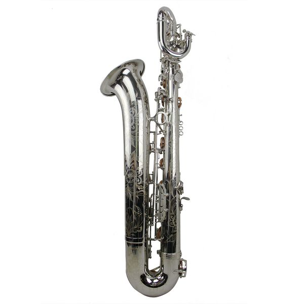 high grade tone eb bright nickel baritone saxophone 
high grade tone eb bright nickel baritone saxophone
