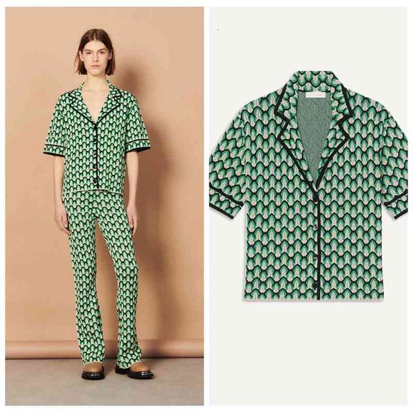 women's blouses & shirts sand spring summer arrival woman scallop print v-neck knitted shirt franch pairs vacation lapel collar xu4m, White
women's blouses & shirts sand spring summer arrival woman scallop print v-neck knitted shirt franch pairs vacation lapel collar xu4m, White