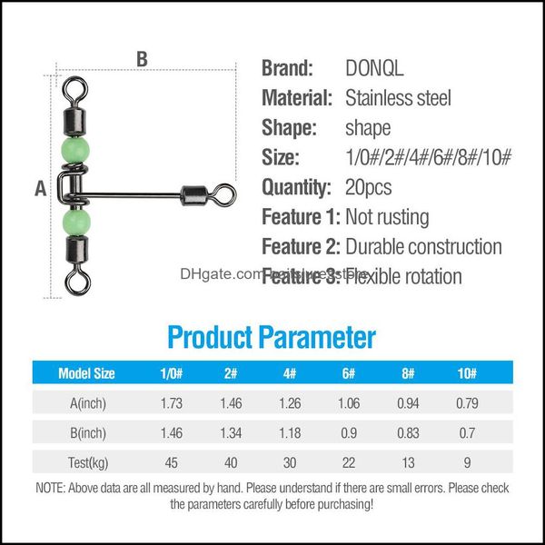fishing hooks sports outdoors donql 5/20pcs/lot t-shape 3 way bearing rolling swivel with beads fishhook lure line connector drop delivery
fishing hooks sports outdoors donql 5/20pcs/lot t-shape 3 way bearing rolling swivel with beads fishhook lure line connector drop delivery