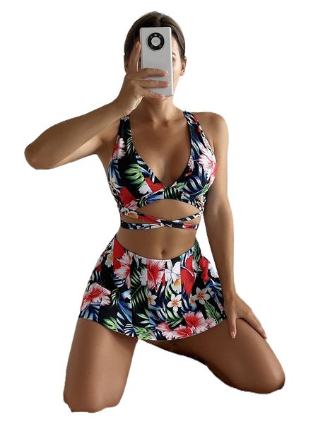 random tropical print tie back bikini swimsuit c0vx#, White;black
random tropical print tie back bikini swimsuit c0vx#, White;black