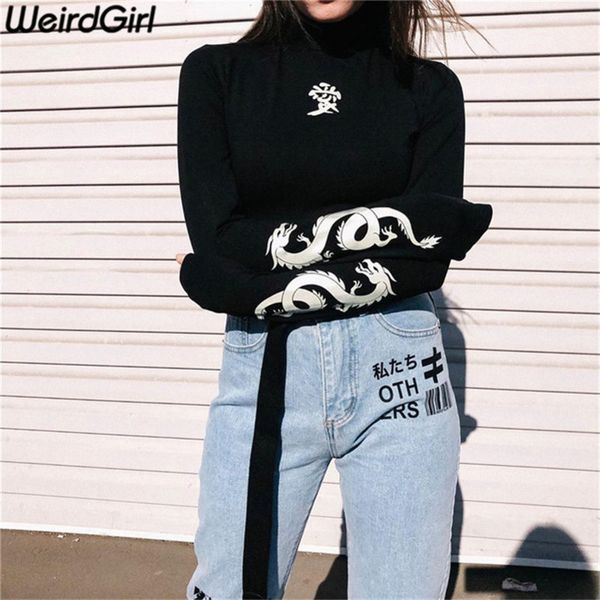 weirdgirl women love dragon print tshirts reflective fashion turtleneck long sleeve tee slim harajuku shirts female night y200412, White
weirdgirl women love dragon print tshirts reflective fashion turtleneck long sleeve tee slim harajuku shirts female night y200412, White