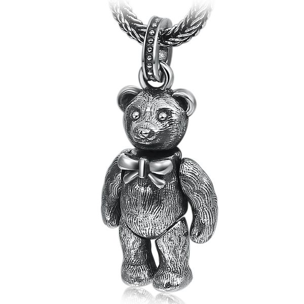 925 sterling silver bear pendant necklaces american european vintage handmade antique punk gothic hip-hop luxury jewelry accessories
925 sterling silver bear pendant necklaces american european vintage handmade antique punk gothic hip-hop luxury jewelry accessories
