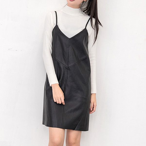 spring summer women elegant sundress vintage spaghetti strap retro pu dresses ladies mini faux leather sling vestidos 220521, Black;gray
spring summer women elegant sundress vintage spaghetti strap retro pu dresses ladies mini faux leather sling vestidos 220521, Black;gray
