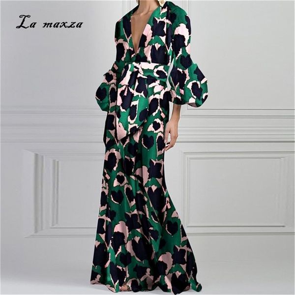plus size women dress vintage elegant party dresses casual long sleeve print maxi dress lj200818, Black;gray
plus size women dress vintage elegant party dresses casual long sleeve print maxi dress lj200818, Black;gray