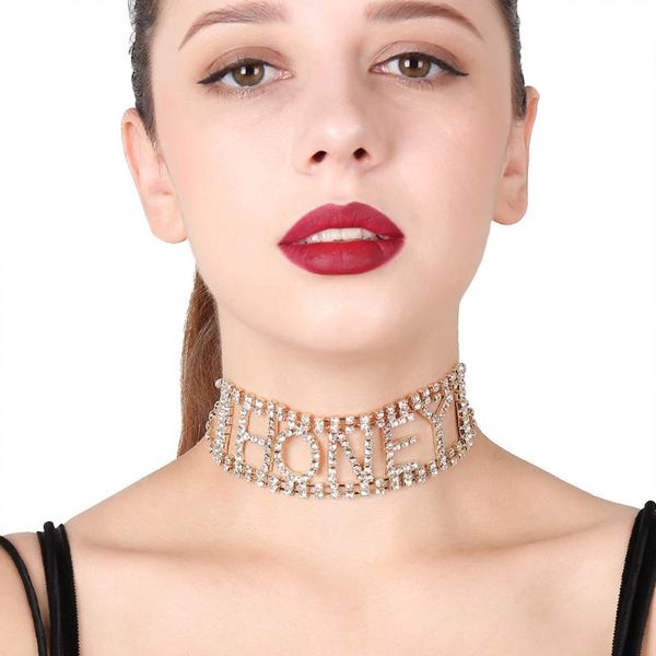 chokers ingesight.z luxury crystal short choker necklace for women shiny rhinestones letter collar clavicle chain statement jewelrychok, Golden;silver
chokers ingesight.z luxury crystal short choker necklace for women shiny rhinestones letter collar clavicle chain statement jewelrychok, Golden;silver