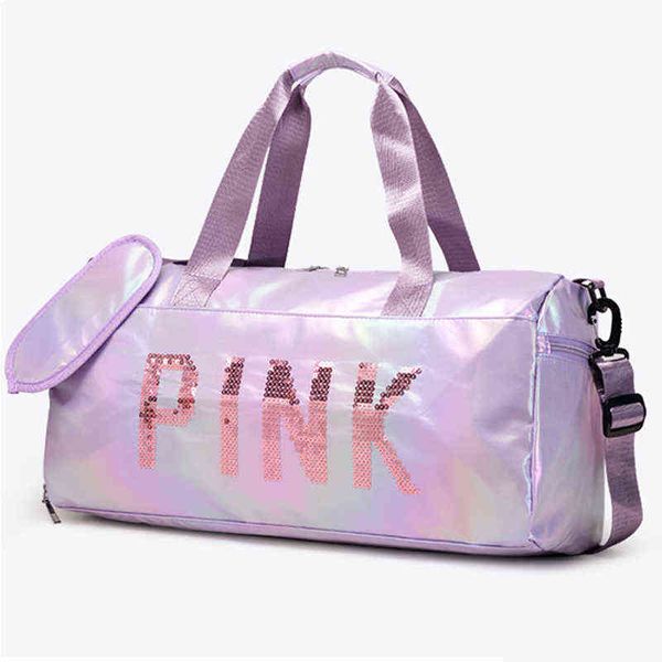 pink high capacity holographic travel bag women outdoor sports yoga dry wet separation shoes bags for waterproof female handbag 220602
pink high capacity holographic travel bag women outdoor sports yoga dry wet separation shoes bags for waterproof female handbag 220602