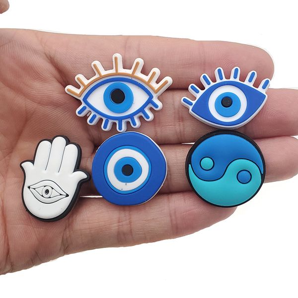 new jibz 1pcs cartoon evil eye shoe charms diy tai chi clogs shoe aceessories fit croc sandals decorate buckle kids gifts, White;pink
new jibz 1pcs cartoon evil eye shoe charms diy tai chi clogs shoe aceessories fit croc sandals decorate buckle kids gifts, White;pink