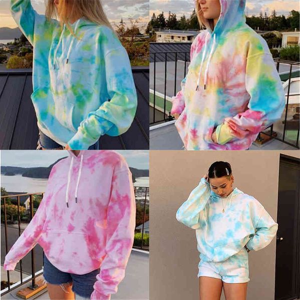 women's hoodies & sweatshirts 2022 autumn street women's loose hooded tie dyed printed casual david jacket s4kb, Black 
women's hoodies & sweatshirts 2022 autumn street women's loose hooded tie dyed printed casual david jacket s4kb, Black