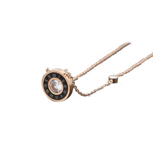pendant necklaces stainless steel black color love roman numerals round crystal necklace women wedding party gift, Silver
pendant necklaces stainless steel black color love roman numerals round crystal necklace women wedding party gift, Silver