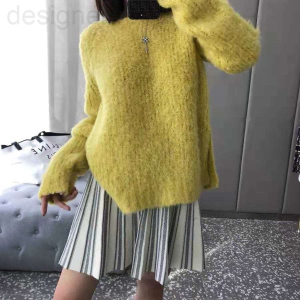 women's knits & tees designer autumn and winter 2021 new heavy industry milk blue mohair knitted long sleeve split solid color pullover, White
women's knits & tees designer autumn and winter 2021 new heavy industry milk blue mohair knitted long sleeve split solid color pullover, White