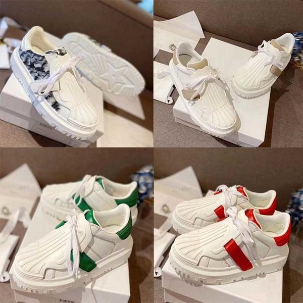 2022 designer shoes fashion casual shoes shell toe thick-soled leather lace-up white shoes men's retro luxury chaussures ladies walking, Black 
2022 designer shoes fashion casual shoes shell toe thick-soled leather lace-up white shoes men's retro luxury chaussures ladies walking, Black