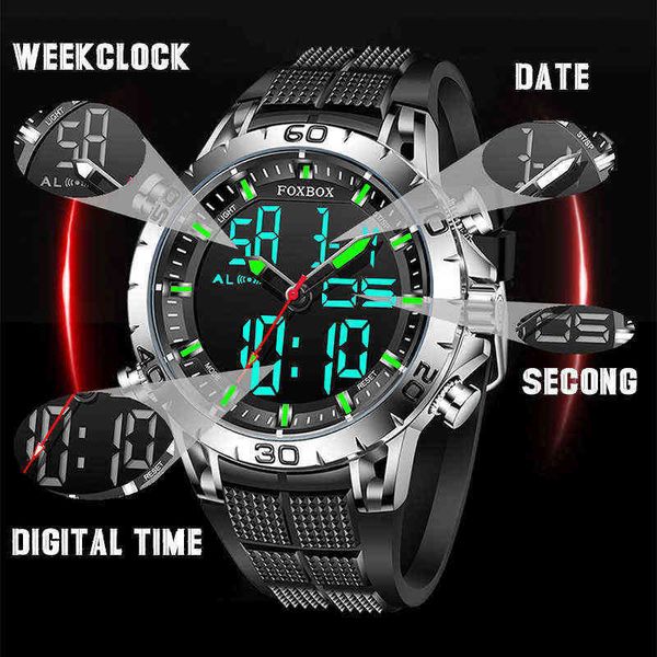 wristwatches creative mens watches brand luxury dual display quartz for men sports waterproof digital relogios masculino 220723, Slivery;brown
wristwatches creative mens watches brand luxury dual display quartz for men sports waterproof digital relogios masculino 220723, Slivery;brown