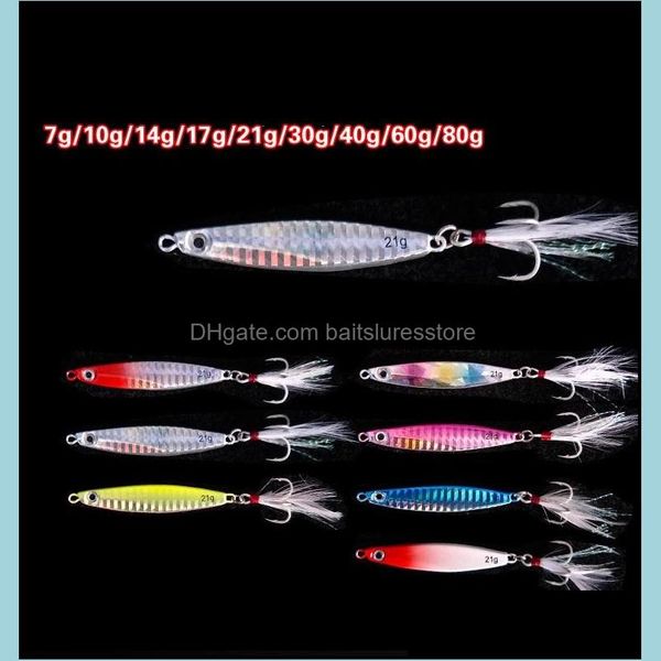 baits lures fishing sports outdoors jigging with feather hooks hard metal for salwater 7g-80g 4.5cm-10.5cm drop delivery 2021 phbdh
baits lures fishing sports outdoors jigging with feather hooks hard metal for salwater 7g-80g 4.5cm-10.5cm drop delivery 2021 phbdh