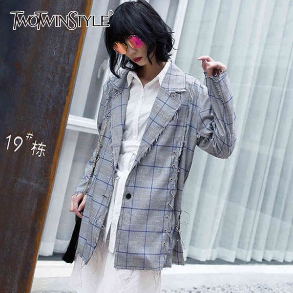 loose plaid print blazer for women notched long sleeve casual streetwear blazers female fashionable clothing 210423, White;black
loose plaid print blazer for women notched long sleeve casual streetwear blazers female fashionable clothing 210423, White;black