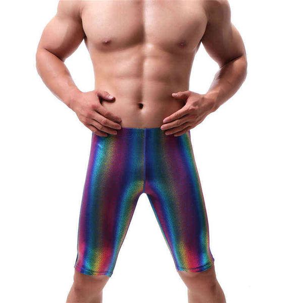 men pants rainbow pattern elasticity leg shorts pants breathable male sleep bottom bugle pouch fitness leggings sleepwear t220517, White;black
men pants rainbow pattern elasticity leg shorts pants breathable male sleep bottom bugle pouch fitness leggings sleepwear t220517, White;black