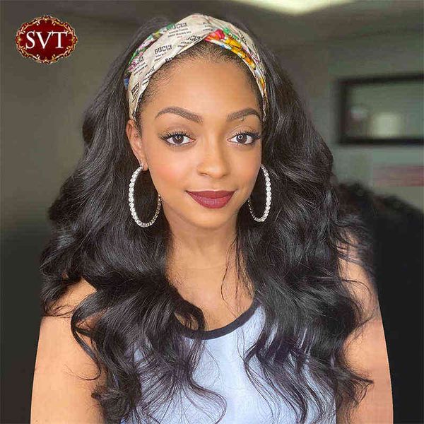svt peruvian human hair body wave headband wig scarf glueless wavy band for women big friendly 220609, Black;brown
svt peruvian human hair body wave headband wig scarf glueless wavy band for women big friendly 220609, Black;brown