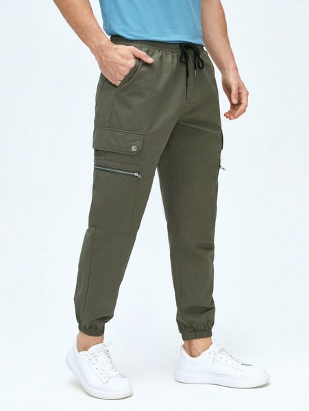 men flap pocket jogger pants t3k6#, Black 
men flap pocket jogger pants t3k6#, Black