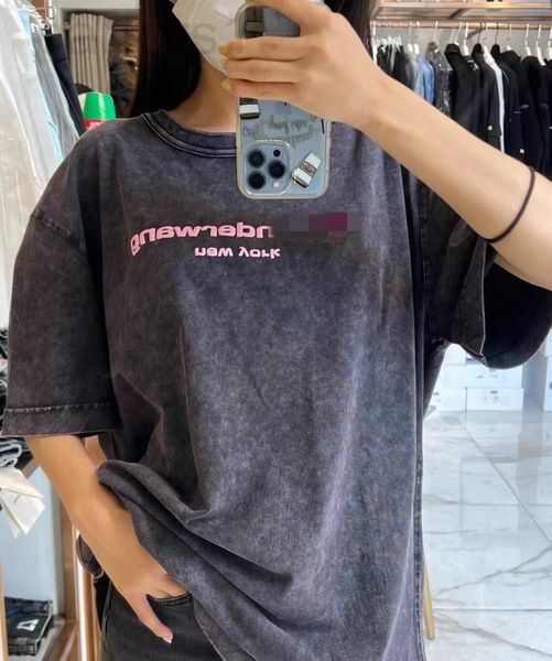 women's t-shirt designer restore the correct version 22aw dawangjia washed and used tie dyed letter short sleeve t-shirt loose for men, White
women's t-shirt designer restore the correct version 22aw dawangjia washed and used tie dyed letter short sleeve t-shirt loose for men, White