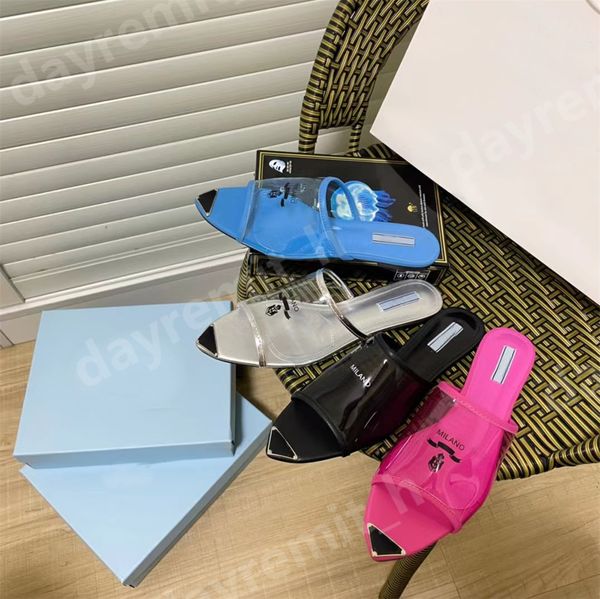 designer sandals women sandals transparent sandal printed plexiglass heels triangle logo pvc slipper summer slides enameled metal flat shoes, Black
designer sandals women sandals transparent sandal printed plexiglass heels triangle logo pvc slipper summer slides enameled metal flat shoes, Black