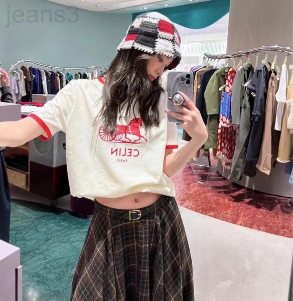 women's t-shirt designer 2022 early spring new color contrast carriage letter printing round neck short sleeve t-shirt women's 7gf, White
women's t-shirt designer 2022 early spring new color contrast carriage letter printing round neck short sleeve t-shirt women's 7gf, White