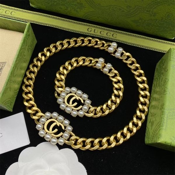 20% off 2022 jewelry new fashion letter pearl necklace women's old brass cuba high version bracelet neck chain, Black
20% off 2022 jewelry new fashion letter pearl necklace women's old brass cuba high version bracelet neck chain, Black