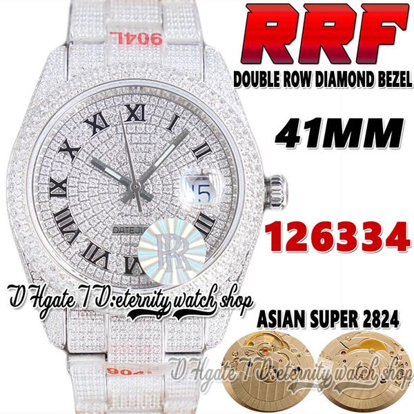 rrf latest ew126334 a2824 automatic mens watch jh126331 bf126300 diamond inlay roman dial 904l steel iced out diamonds bracelet super editio, Slivery;brown
rrf latest ew126334 a2824 automatic mens watch jh126331 bf126300 diamond inlay roman dial 904l steel iced out diamonds bracelet super editio, Slivery;brown