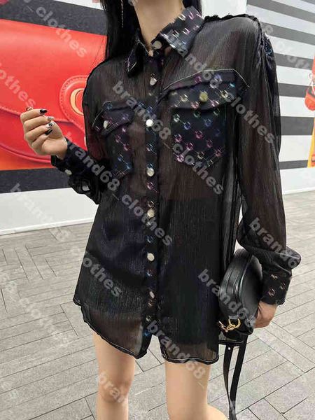 women shirt dresses luxury d..r brand logo transparent lace mesh silk bottoming shirt long sleeve shirts dress high end womens designer clot, Black;gray
women shirt dresses luxury d..r brand logo transparent lace mesh silk bottoming shirt long sleeve shirts dress high end womens designer clot, Black;gray