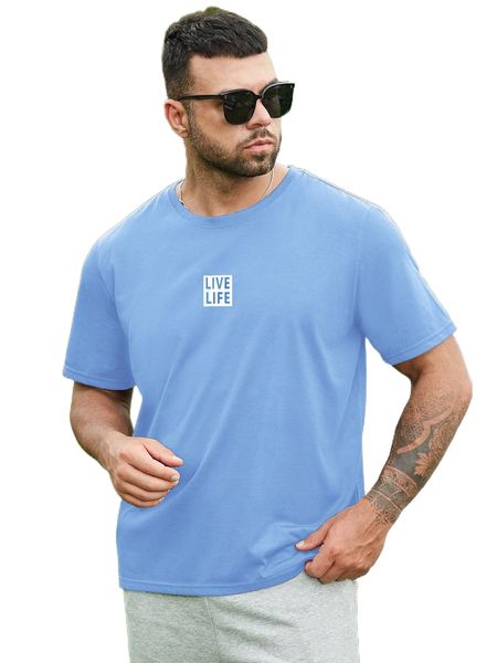 extended sizes men letter graphic tee d55m#, White;black 
extended sizes men letter graphic tee d55m#, White;black