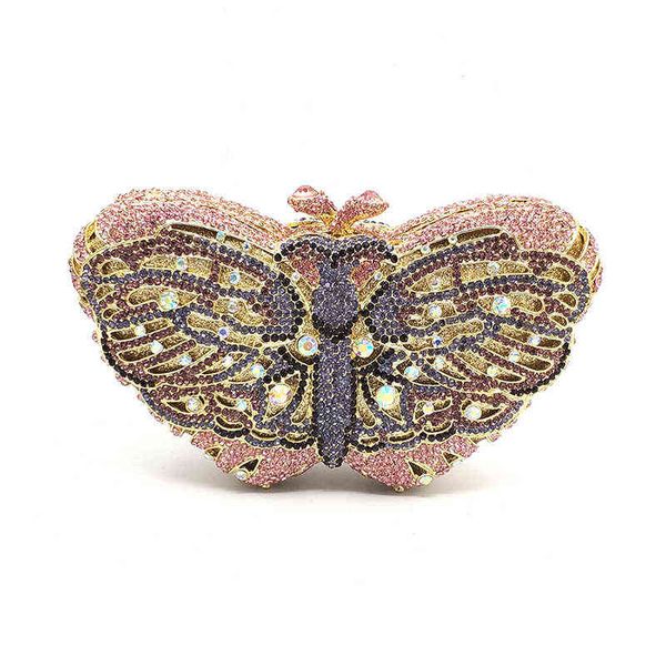 nxy evening bags luxury clutches women evening party bag diamonds butterfly crystal purses bridal wedding small 220506 
nxy evening bags luxury clutches women evening party bag diamonds butterfly crystal purses bridal wedding small 220506