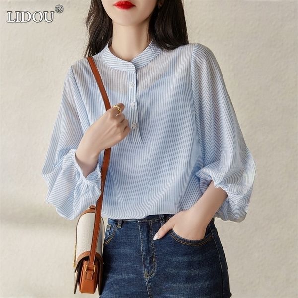 button o-neck chiffon lantern sleeve women clothing summer casual loose fashion simplicity fluffy comfortable t-shirts 220509, White
button o-neck chiffon lantern sleeve women clothing summer casual loose fashion simplicity fluffy comfortable t-shirts 220509, White