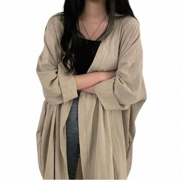 korean windbreaker jacket womens spring autumn loose thin cotton linen long jackets basic coat ladies outerwear women's o7od#, Black;brown
korean windbreaker jacket womens spring autumn loose thin cotton linen long jackets basic coat ladies outerwear women's o7od#, Black;brown