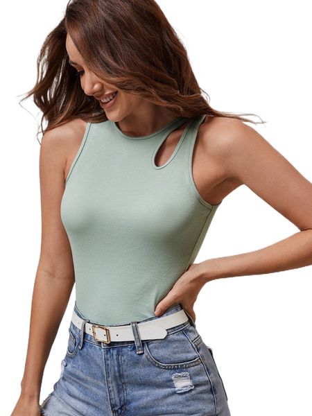 cutout detail tank d2c6#, White