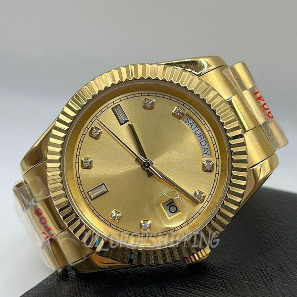 mechanical mens automatic watches classic style 41mm full pearl face gold sapphire wristwatches dropshipping, Slivery;golden
mechanical mens automatic watches classic style 41mm full pearl face gold sapphire wristwatches dropshipping, Slivery;golden