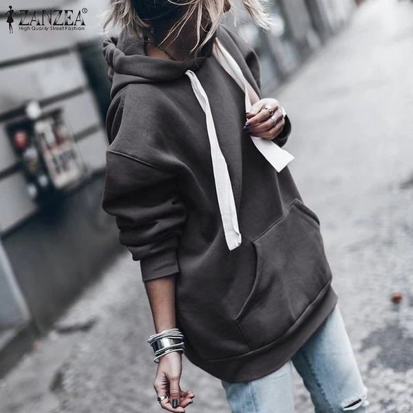 zanzea autumn women hoodies sweatshirts pockets pullover fashion long sleeve strappy hoodie sweatshirt pullover jumper y200610, Black
zanzea autumn women hoodies sweatshirts pockets pullover fashion long sleeve strappy hoodie sweatshirt pullover jumper y200610, Black