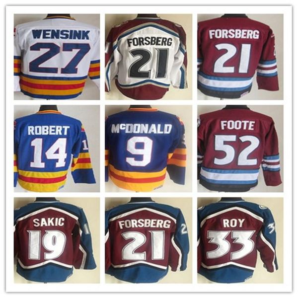 men vintage colorado hockey jerseys 52 adam foote 21 peter forsberg 9 paul 19 joe sakic 33 patrick roy 1 chico resch 14 rene robert 9 lanny, Black;red
men vintage colorado hockey jerseys 52 adam foote 21 peter forsberg 9 paul 19 joe sakic 33 patrick roy 1 chico resch 14 rene robert 9 lanny, Black;red