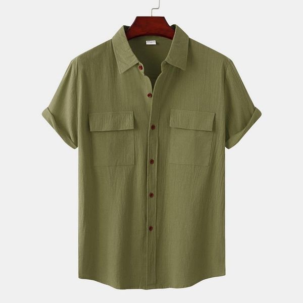 men's casual shirts cotton linen men's short-sleeved summer solid color turn-down collar beach style plus sizemen's, White;black
men's casual shirts cotton linen men's short-sleeved summer solid color turn-down collar beach style plus sizemen's, White;black