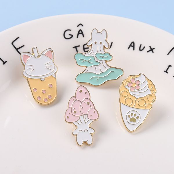 new cartoon cute brooches ice cream milk tea mushroom head creative fun bag clothes all-match metal brooch badge, Gray
new cartoon cute brooches ice cream milk tea mushroom head creative fun bag clothes all-match metal brooch badge, Gray