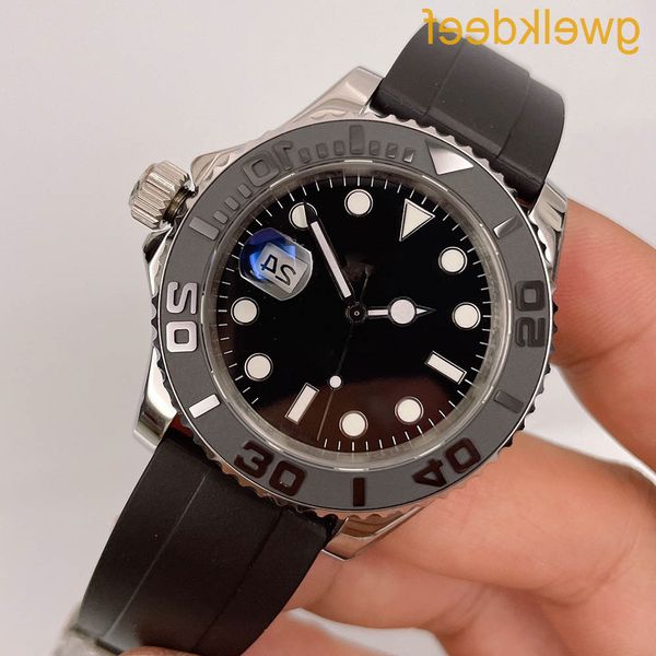 st904 40mm automatic mechanical master watch black dial high grade mens watch rubber strap bracelet men wristwatch st9 steel sapphire glass, Slivery;brown
st904 40mm automatic mechanical master watch black dial high grade mens watch rubber strap bracelet men wristwatch st9 steel sapphire glass, Slivery;brown