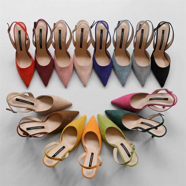 style middleheeled female summer korean version of fashion nude highheeled pointed leather hollow fine heel baotou sandals 210624, Black 
style middleheeled female summer korean version of fashion nude highheeled pointed leather hollow fine heel baotou sandals 210624, Black