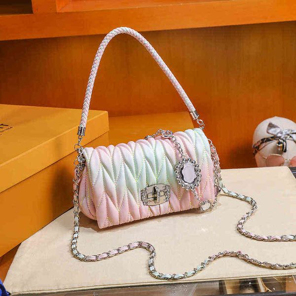 bag female rainbow diamond lattice bag small rhinestone chain leather handbag armpit flash diamond messenger bag 220428
bag female rainbow diamond lattice bag small rhinestone chain leather handbag armpit flash diamond messenger bag 220428