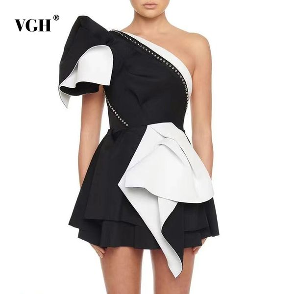 hit color patchwork diamonds ruffles dress for women diagonal collar one shouder off high waist elegant dresses female 210507, Black;gray
hit color patchwork diamonds ruffles dress for women diagonal collar one shouder off high waist elegant dresses female 210507, Black;gray