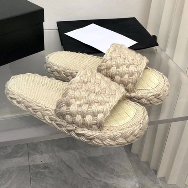 spring and summer new vacation lazy slippers simple hemp rope woven breathable sandals flat slippers, Black
spring and summer new vacation lazy slippers simple hemp rope woven breathable sandals flat slippers, Black
