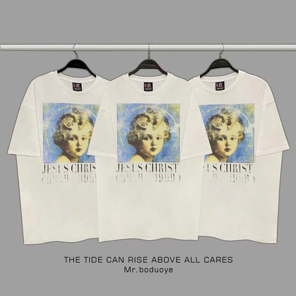 men's t-shirts saint michael saint michael little angel tide brand short sleeve fog high street popular men's and women's loo, White;black
men's t-shirts saint michael saint michael little angel tide brand short sleeve fog high street popular men's and women's loo, White;black
