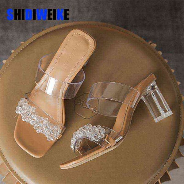 7cm summer high heels women shoes fashion transparent hollow breathable slippers square toe female clear slides 220520, Black
7cm summer high heels women shoes fashion transparent hollow breathable slippers square toe female clear slides 220520, Black