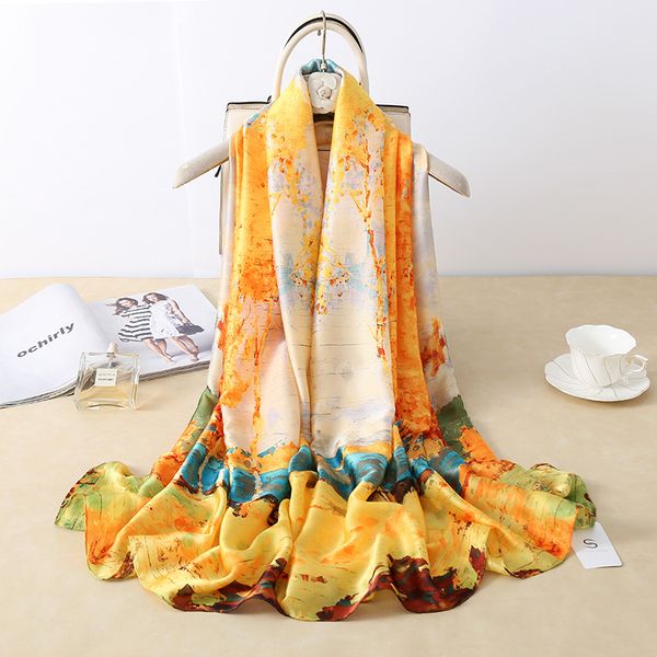 2022 luxury brand ladies spring and summer long scarf silk scarf shawl digital painted shawl oil painting pashmina silk bandana, Blue;gray
2022 luxury brand ladies spring and summer long scarf silk scarf shawl digital painted shawl oil painting pashmina silk bandana, Blue;gray